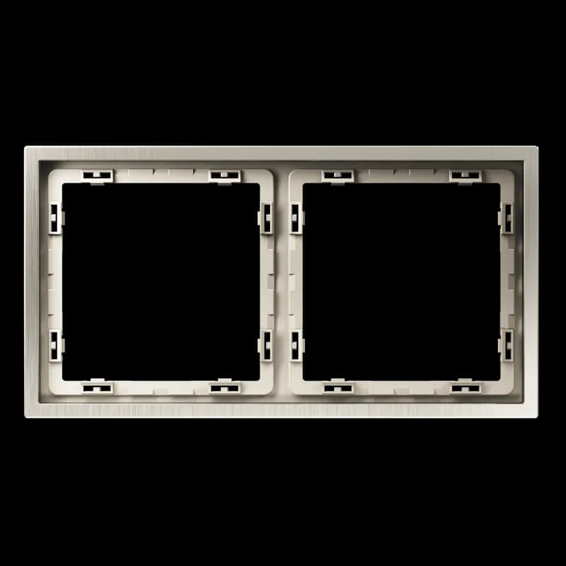 Рамка металлическая на 2 поста, S70 Metal (никель)