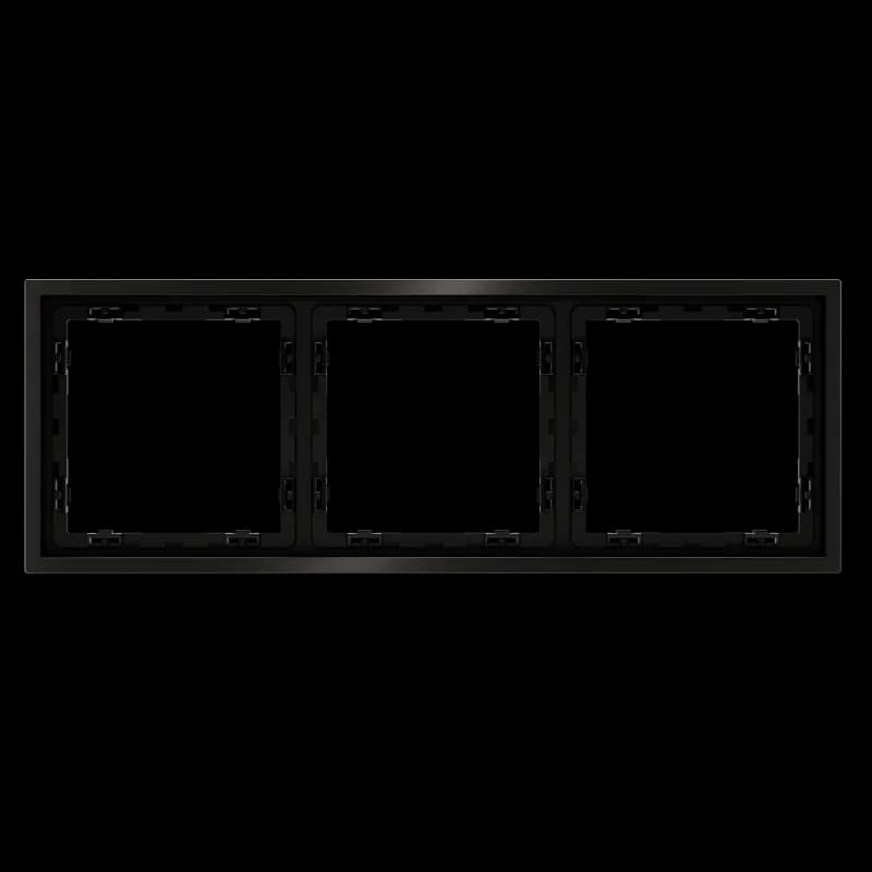 Рамка металлическая на 3 поста, S70 Metal (антрацит)