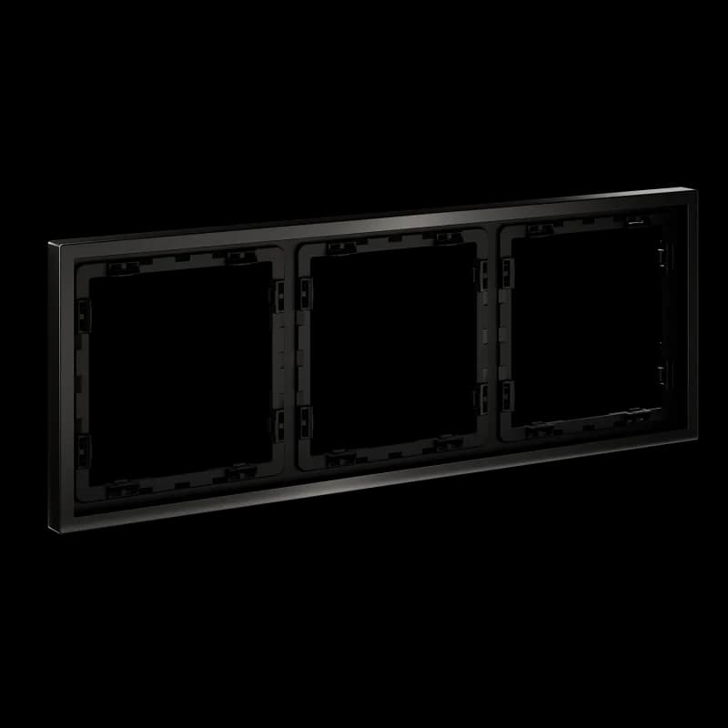 Рамка металлическая на 3 поста, S70 Metal (антрацит)