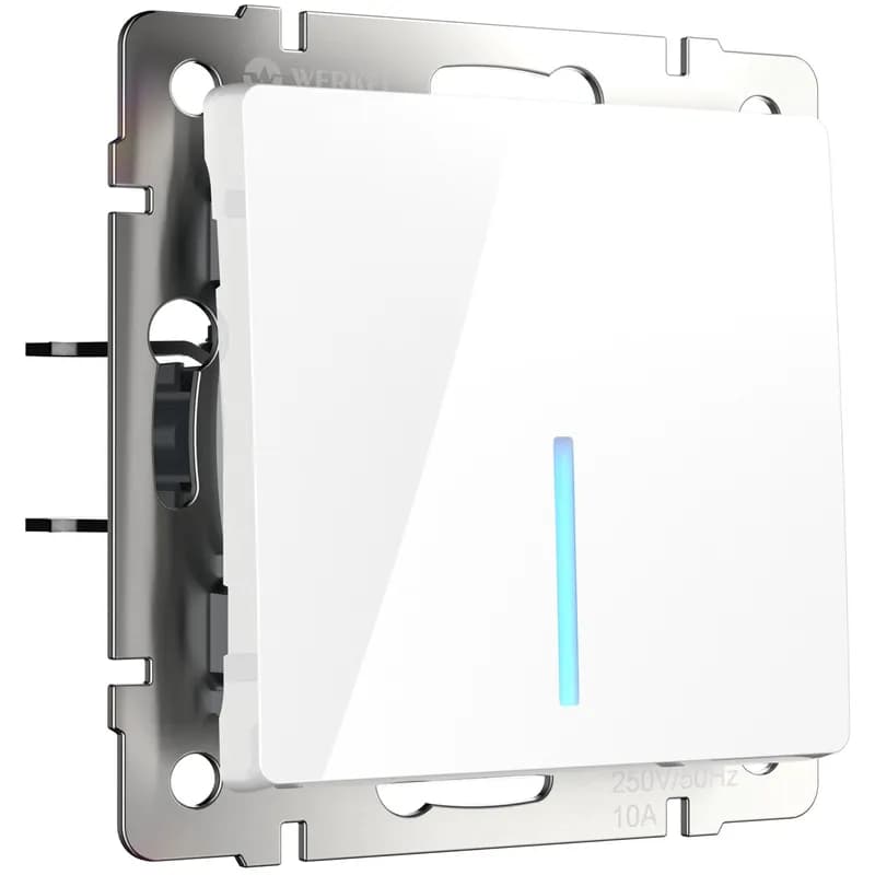 выключатель одноклавишный проходной с подсветкой