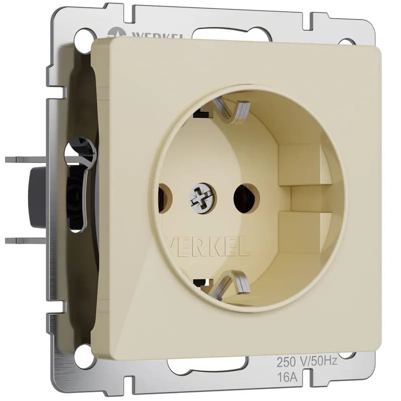 розетка с заземлением и шторками