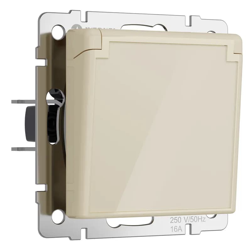 розетка с заземлением, шторками и защитной крышкой