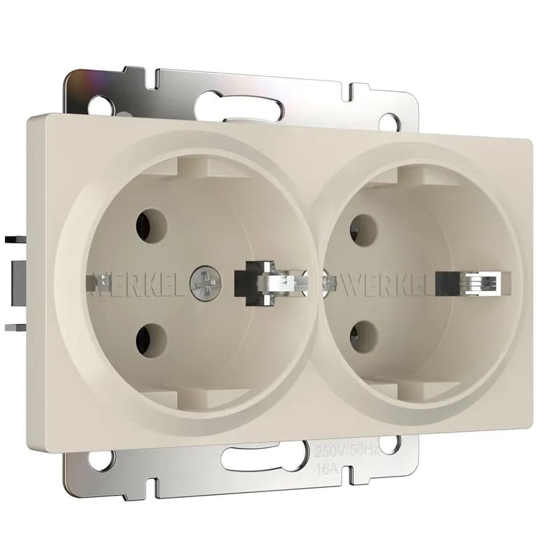 розетка двойная с заземлением