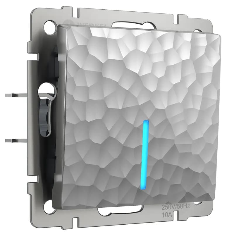 выключатель одноклавишный проходной с подсветкой