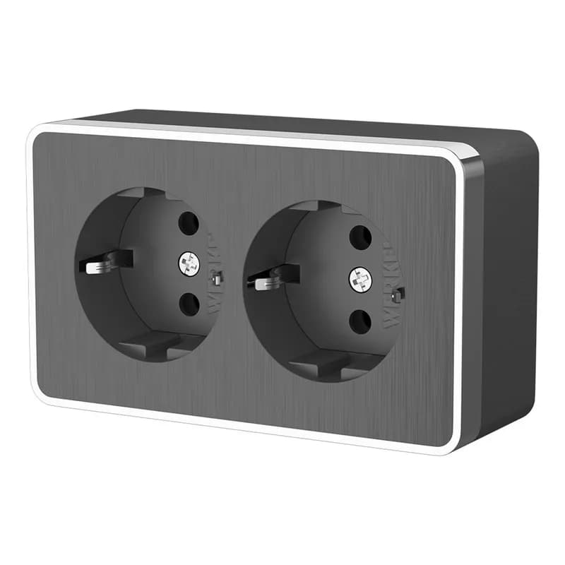 розетка двойная с заземлением