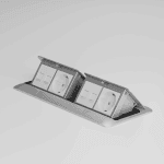 W8078065/ Выдвижной блок (Лючок) на 8 модулей (серебряный)