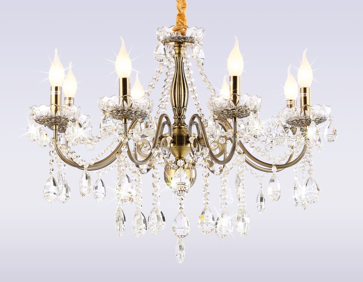 TR4950/8 SB/CL бронза/прозрачный E14/8 max 40W D620*585