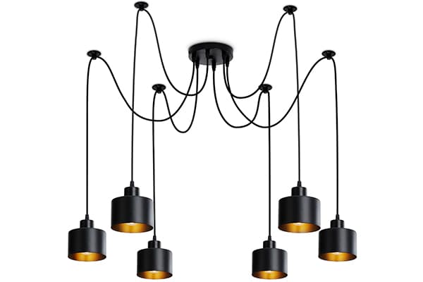 TR8132/6 BK черный E27*6 max 40W D700*800