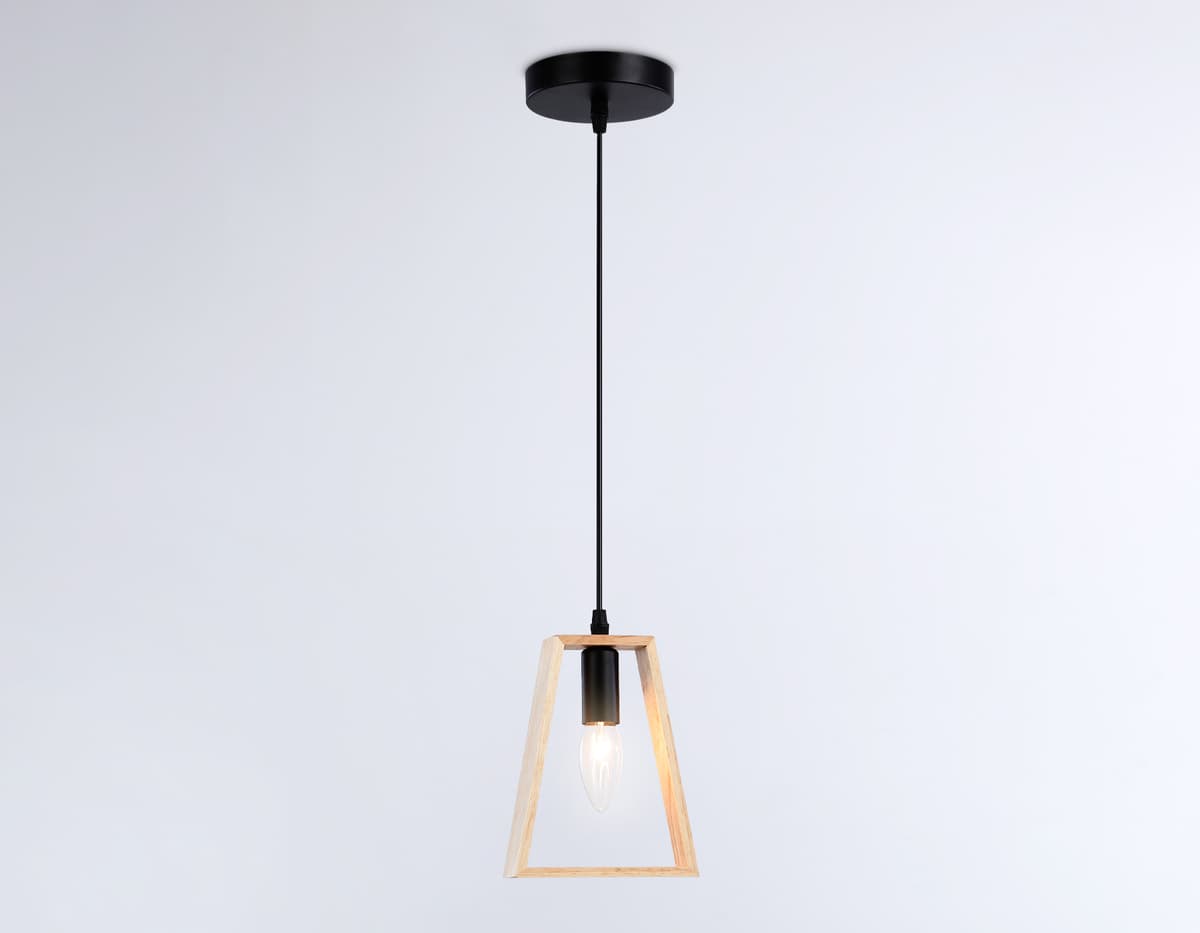 TR80497 BK/LW черный/светлое дерево E14 max 60W D150*1000