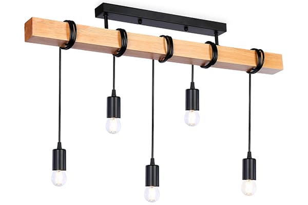 TR8183/5 BK/LW черный/светлое дерево E27*5 max 40W 800*50*420