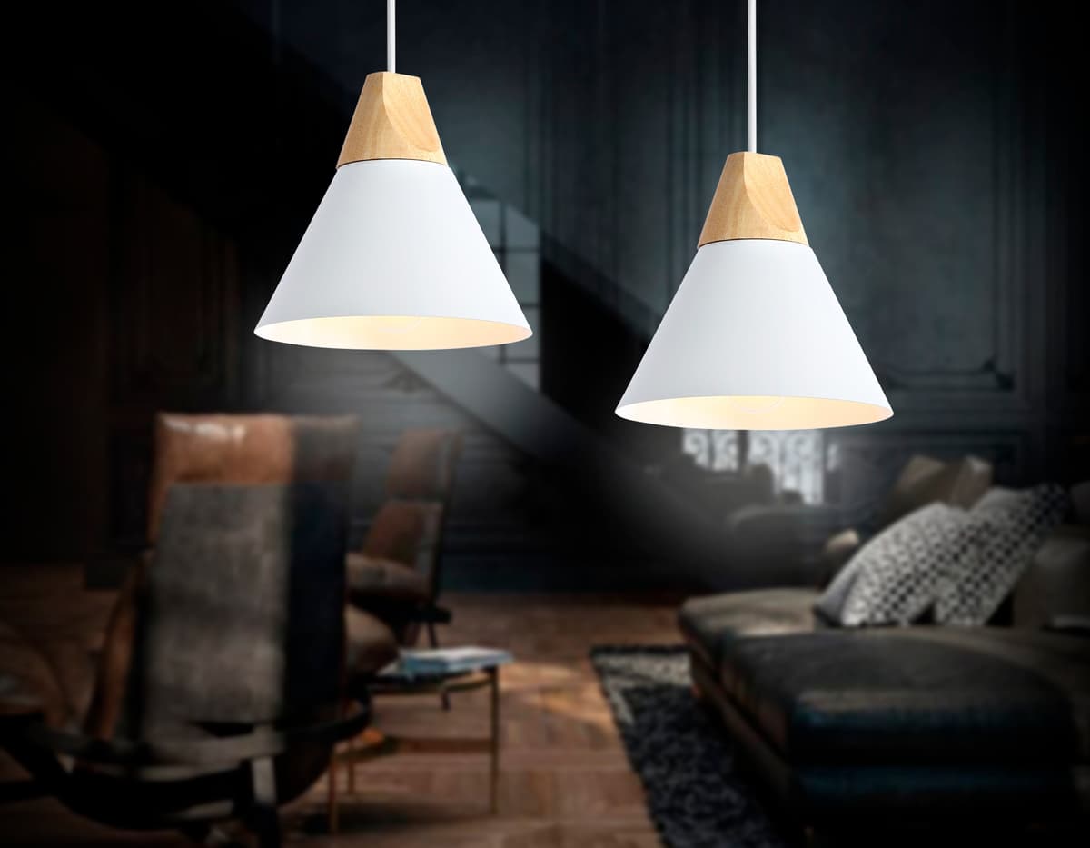 TR8195 WH/LW белый/светлое дерево E27 max 40W D230*935