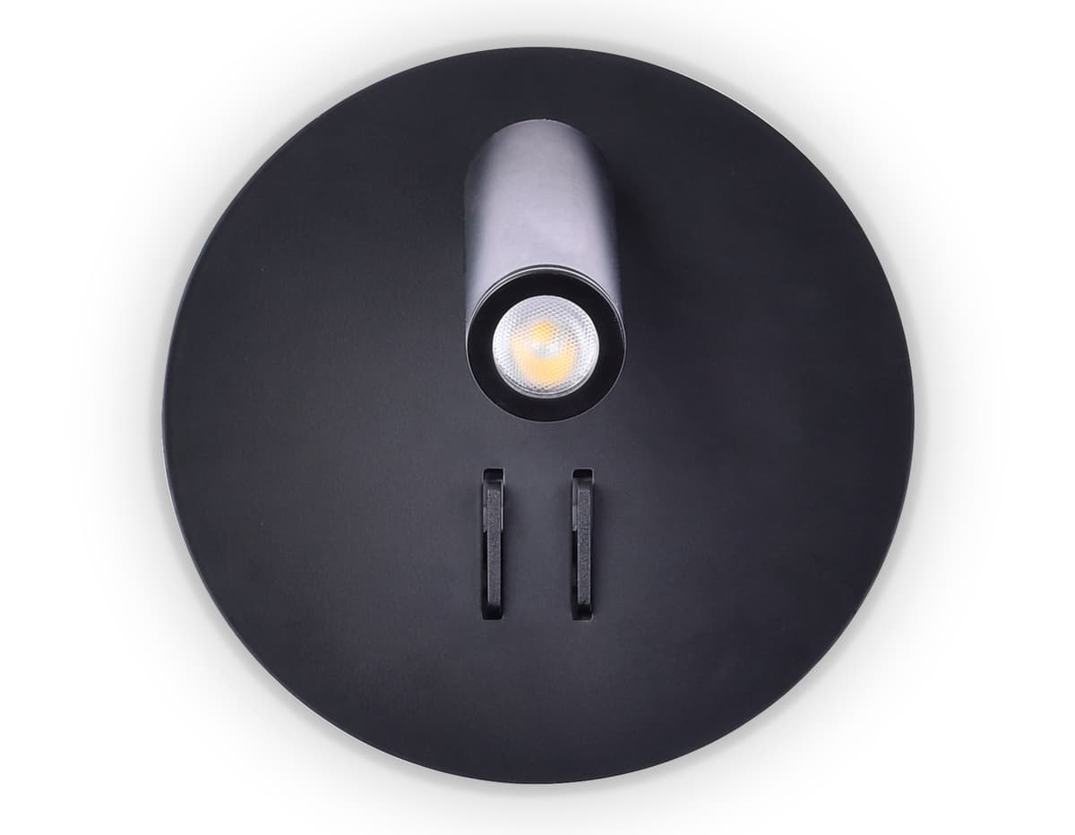 FW252 SBK черный песок LED 4200K+3000K 6W+1W D140*110