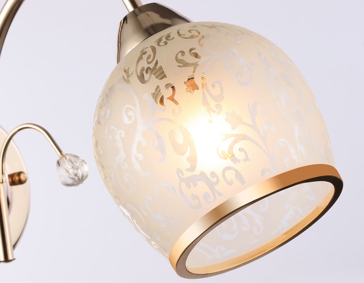 TR3195 GD/CL/FR золото/прозрачный/белый матовый E27 max 40W 190*110*290