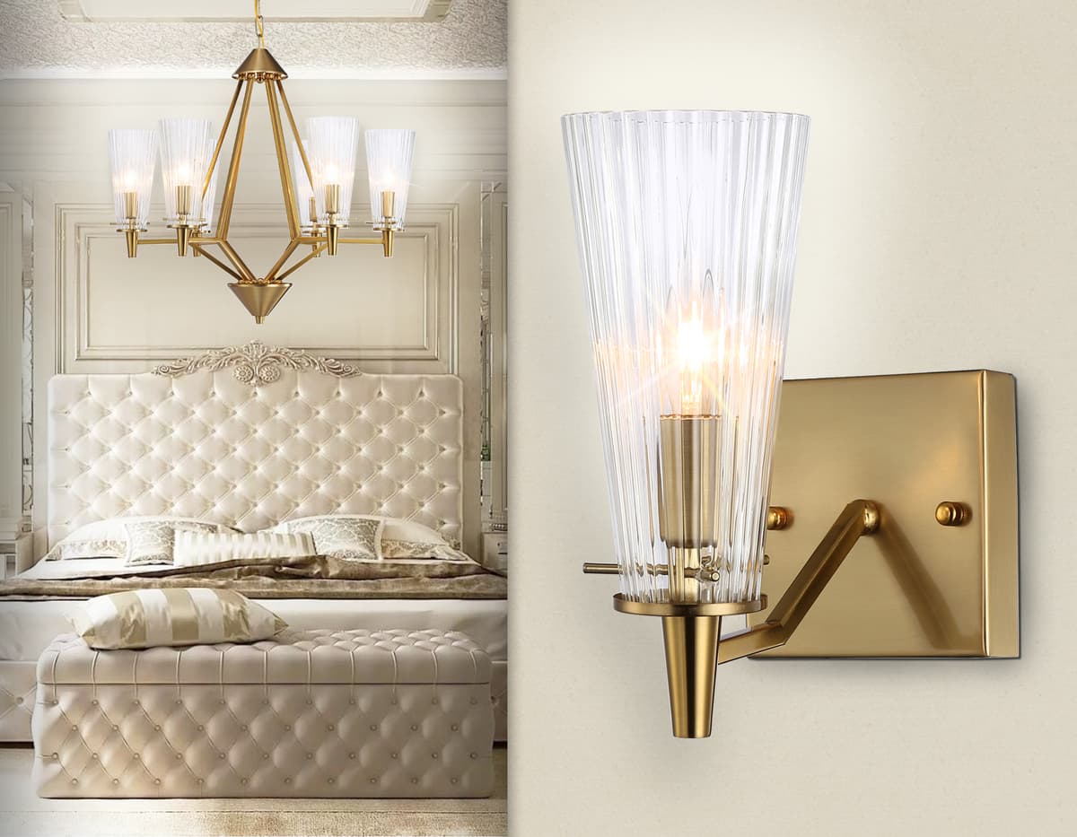 TR3236 BS/FR латунь/белый матовый E14 max 40W 250*120*210