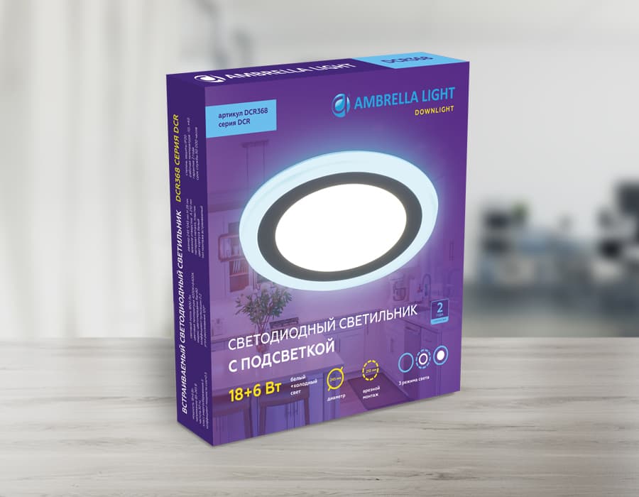 DCR368 18W+6W 4200K/6400K 85-265V D245*28