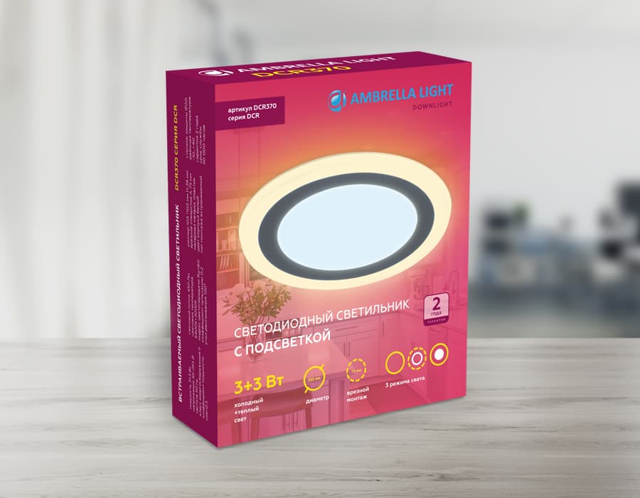 DCR370 3W+3W 6400K/3000K 85-265V D105*28