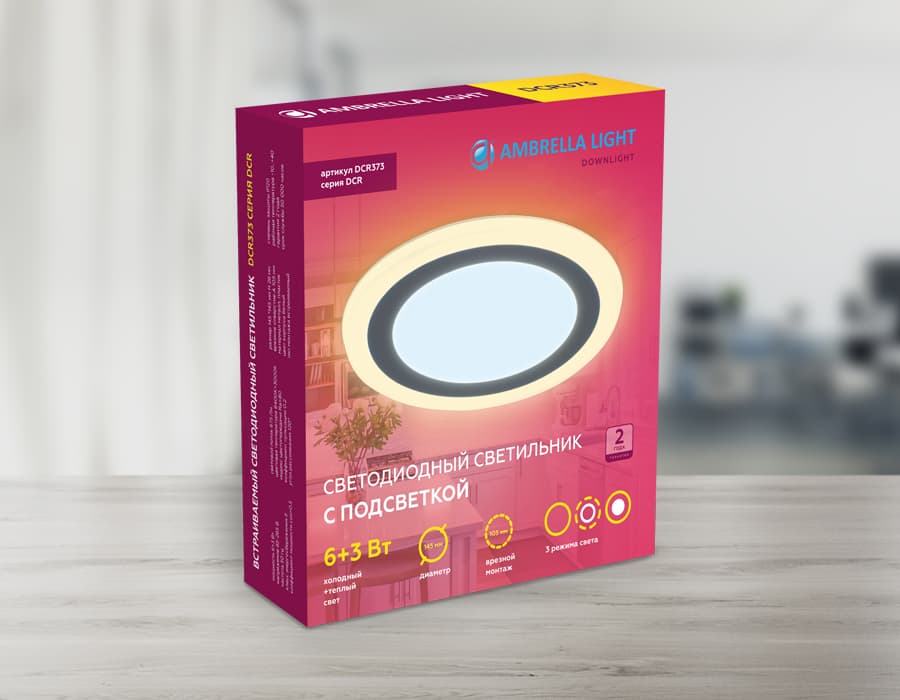 DCR373 6W+3W 6400K/3000K 85-265V D145*28