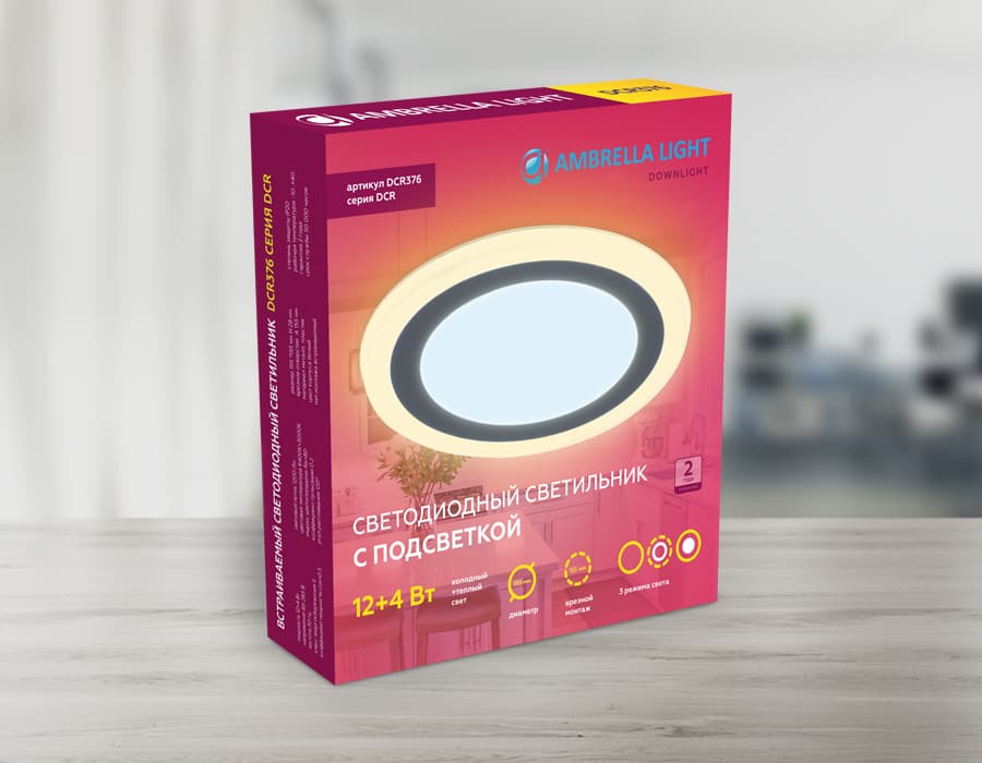 DCR376 12W+4W 6400K/3000K 85-265V D195*28