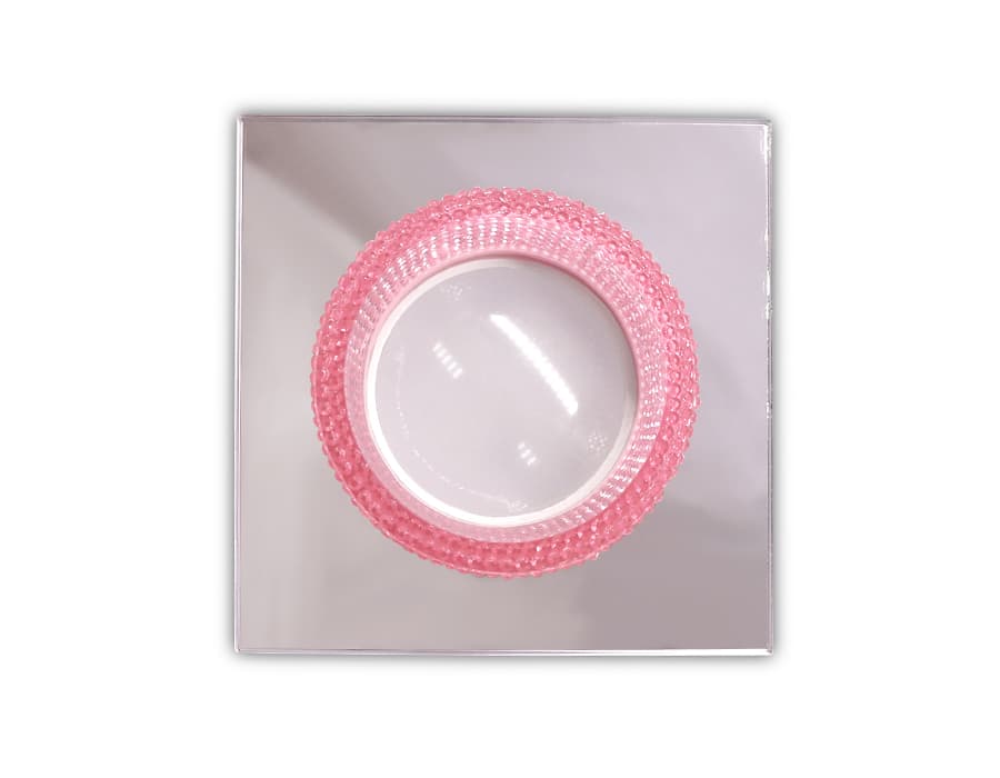 TN356 CH/PI хром/розовый GU5.3+3W (LED COLD) 95*95*45