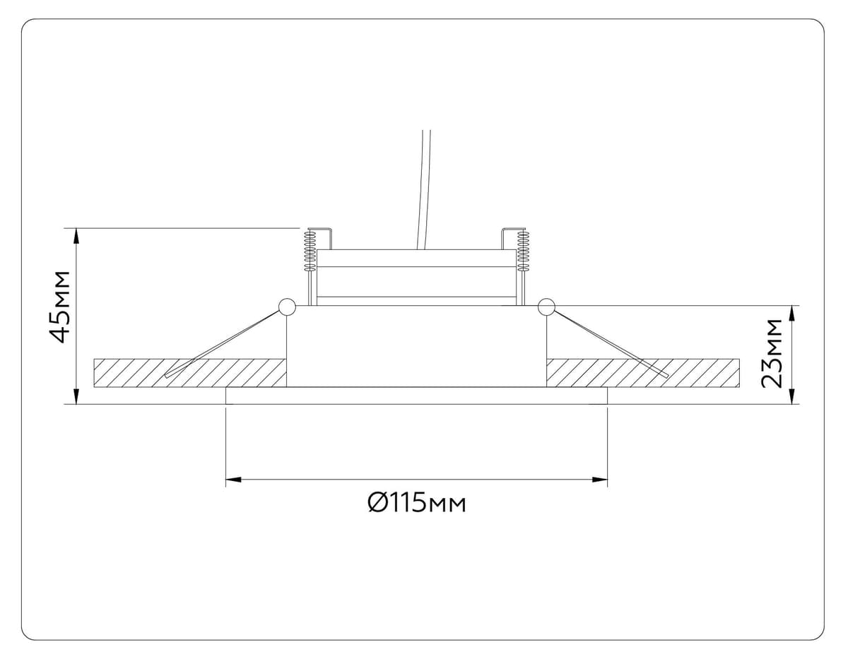 TN51913 BK черный GX53 max 12W D115*23