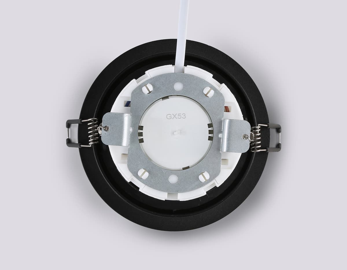 TN52336 SBK/GBK черный песок/черный глянец GX53 max 12W D115*25