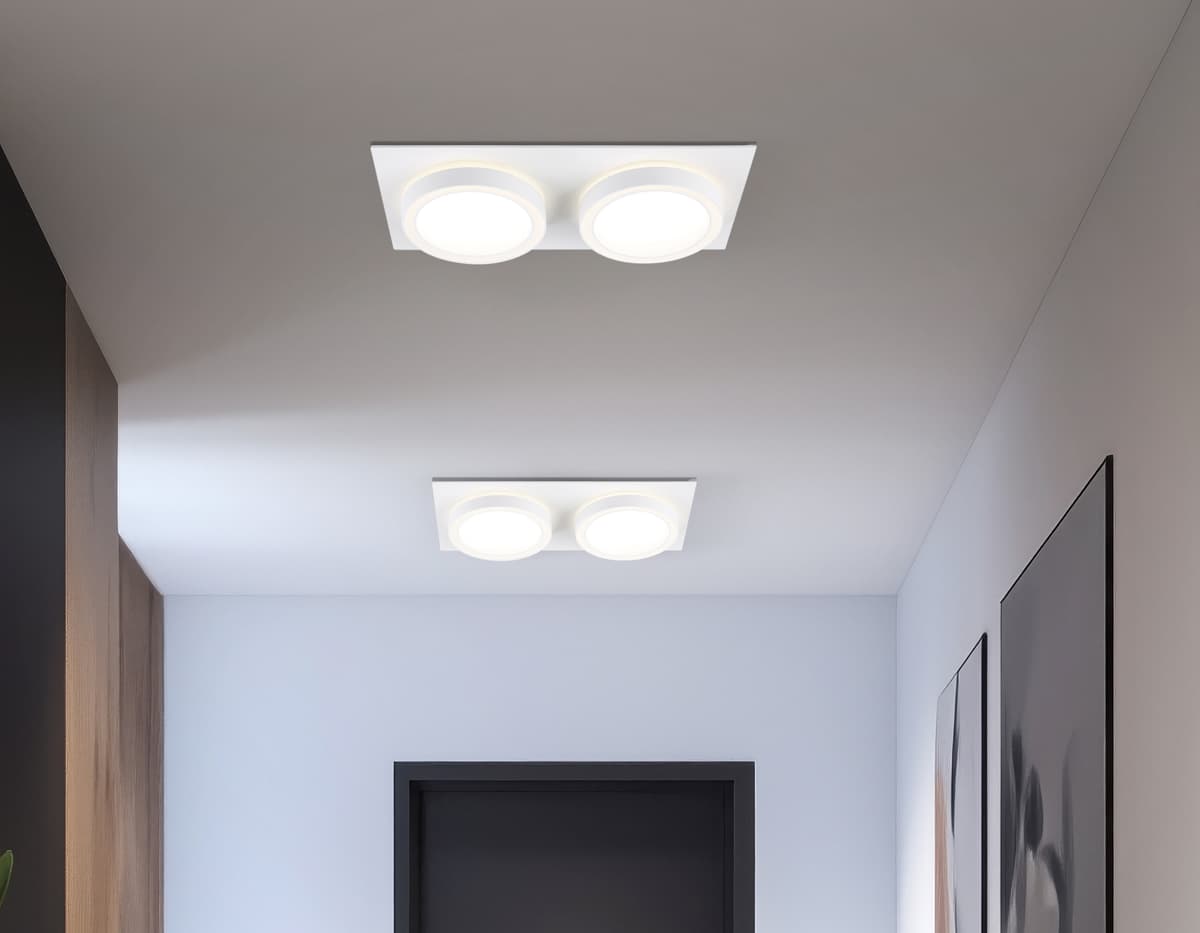 TN52423/2 WH/FR белый/белый матовый GX53 max 12W 210*105*45