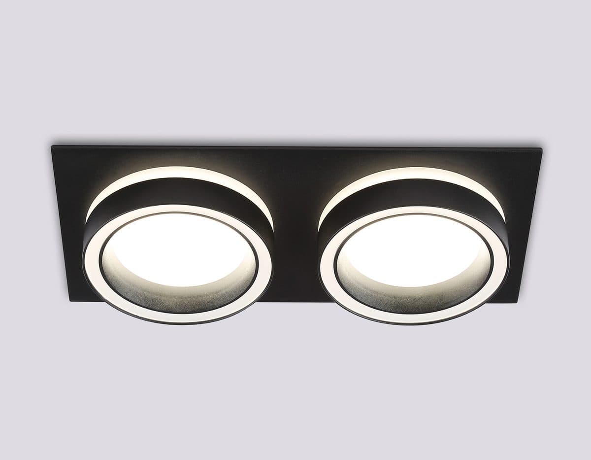 TN52424/2 BK/FR черный/белый матовый GX53 max 12W 210*105*45