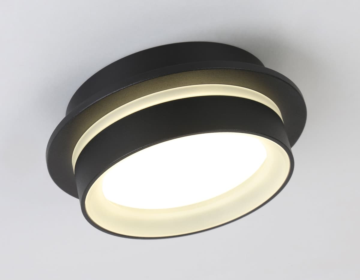 TN5385 SBK/FR черный песок/белый матовый GX53 IP44 D105*40