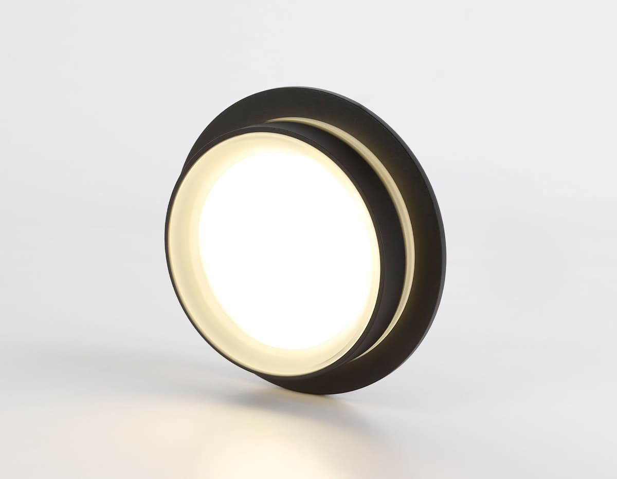 TN5385 SBK/FR черный песок/белый матовый GX53 IP44 D105*40