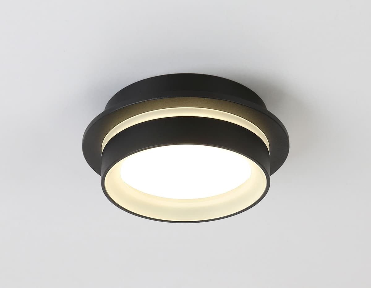 TN5385 SBK/FR черный песок/белый матовый GX53 IP44 D105*40