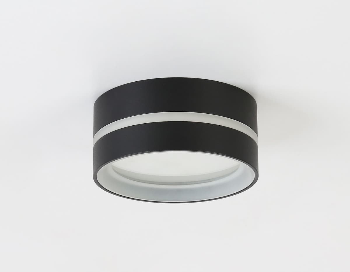 TN5389 SBK/FR черный песок/белый матовый GX53 IP44 D85*41