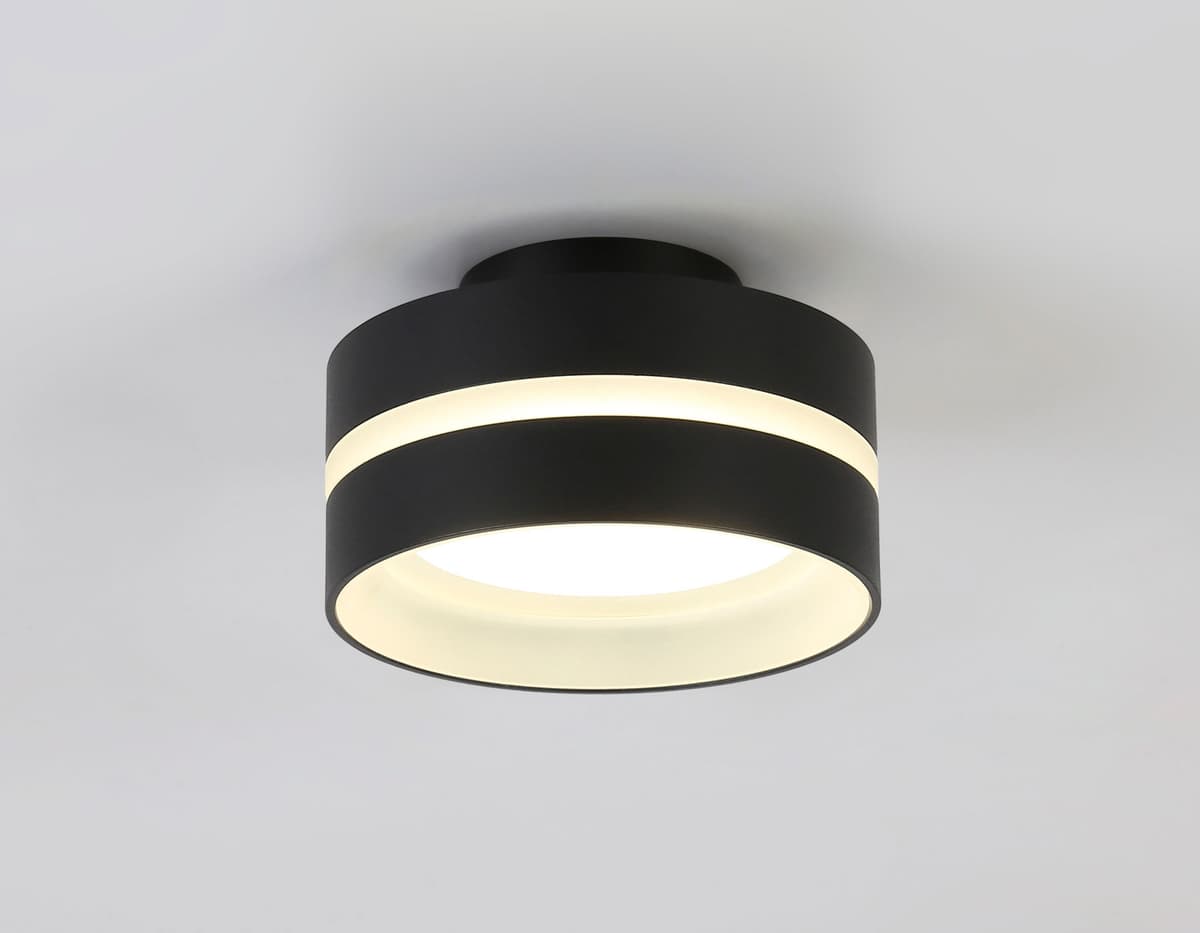 TN5421 SBK/FR черный песок/белый матовый GX53 IP20 D95*60