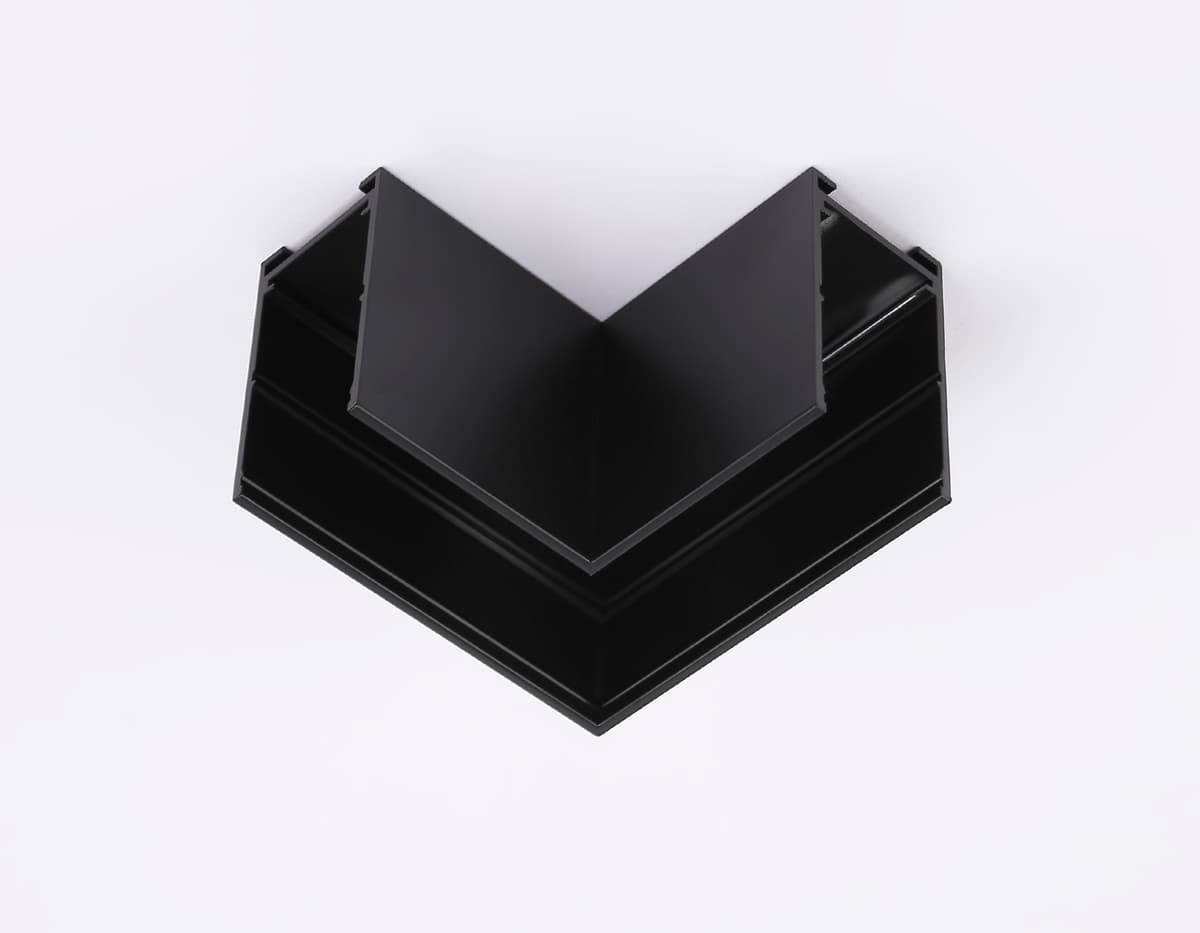 GL1032 BK черный коннектор угловой для накладного шинопровода Magnetic 220V 80*80*52