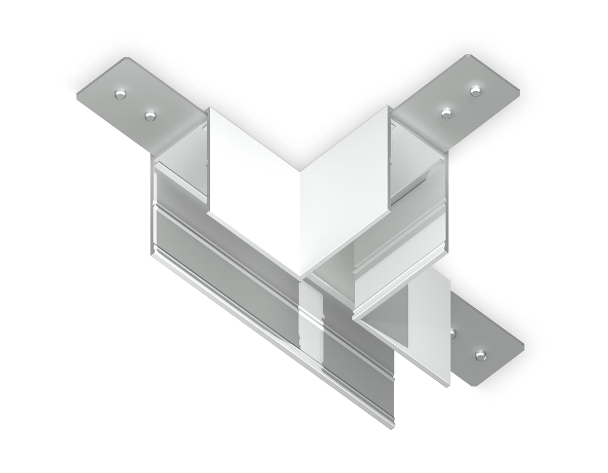 GL1035 WH белый коннектор T-образный для накладного шинопровода Magnetic 220V 105*75*52