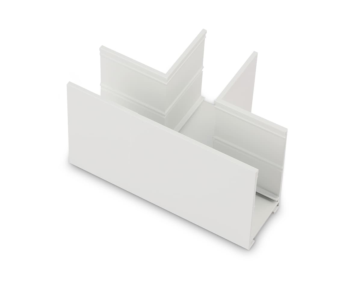 GL1035 WH белый коннектор T-образный для накладного шинопровода Magnetic 220V 105*75*52