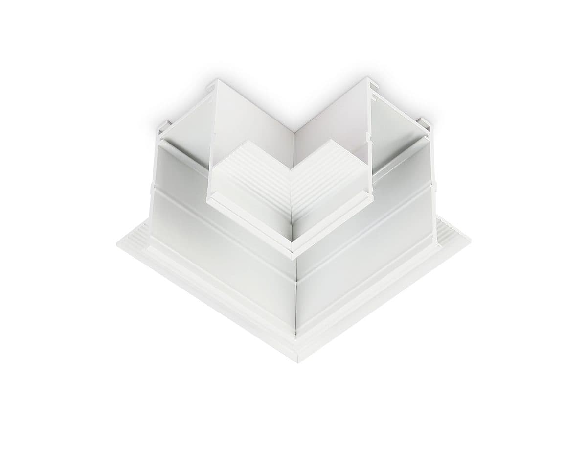 GL1039 WH белый коннектор угловой для встраиваемого магнитного шинопровода Magnetic 220V 80*80*47