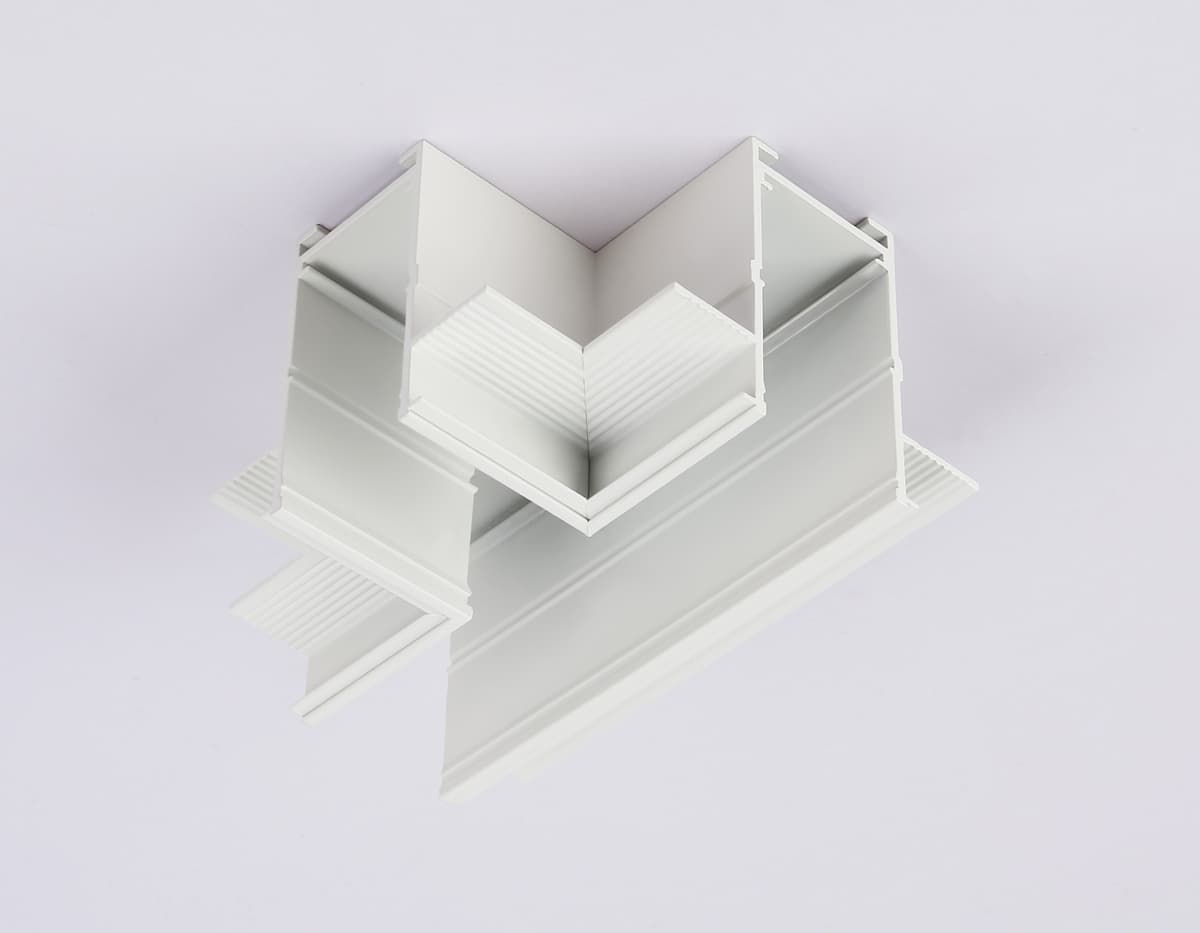 GL1041 WH белый коннектор T-образный для встраиваемого шинопровода Magnetic 220V 110*80*47