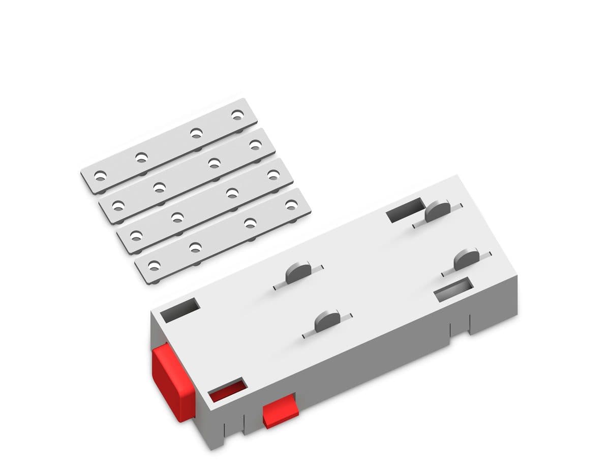 GL1107 WH белый коннектор питания прямой с соединителем для шинопровода в натяжной потолок Magnetic 220V 68*28.5*18