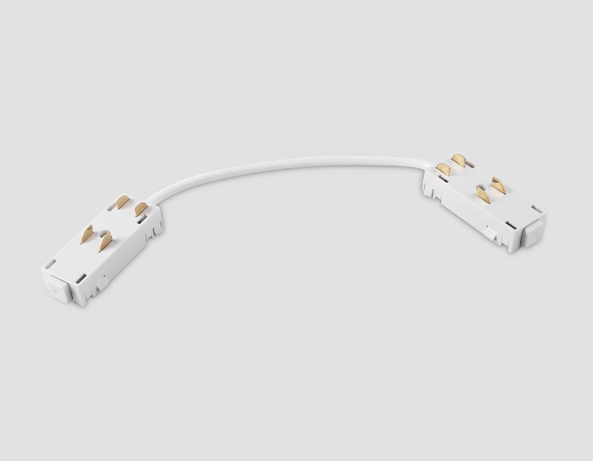 GL1109 WH белый коннектор питания гибкий для шинопровода Magnetic 220V 250*28.5*18