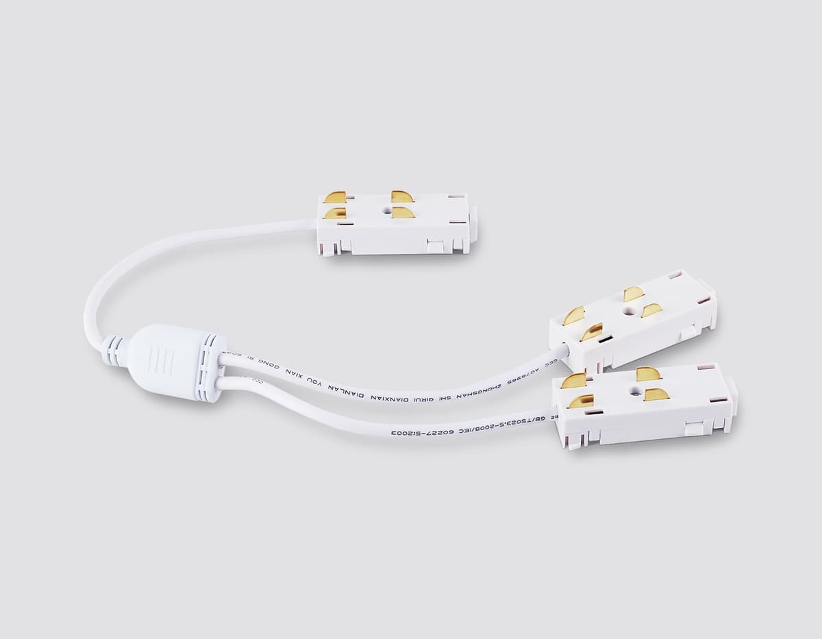 GL1113 WH белый коннектор питания T-образный для шинопровода Magnetic 220V 250*150*18