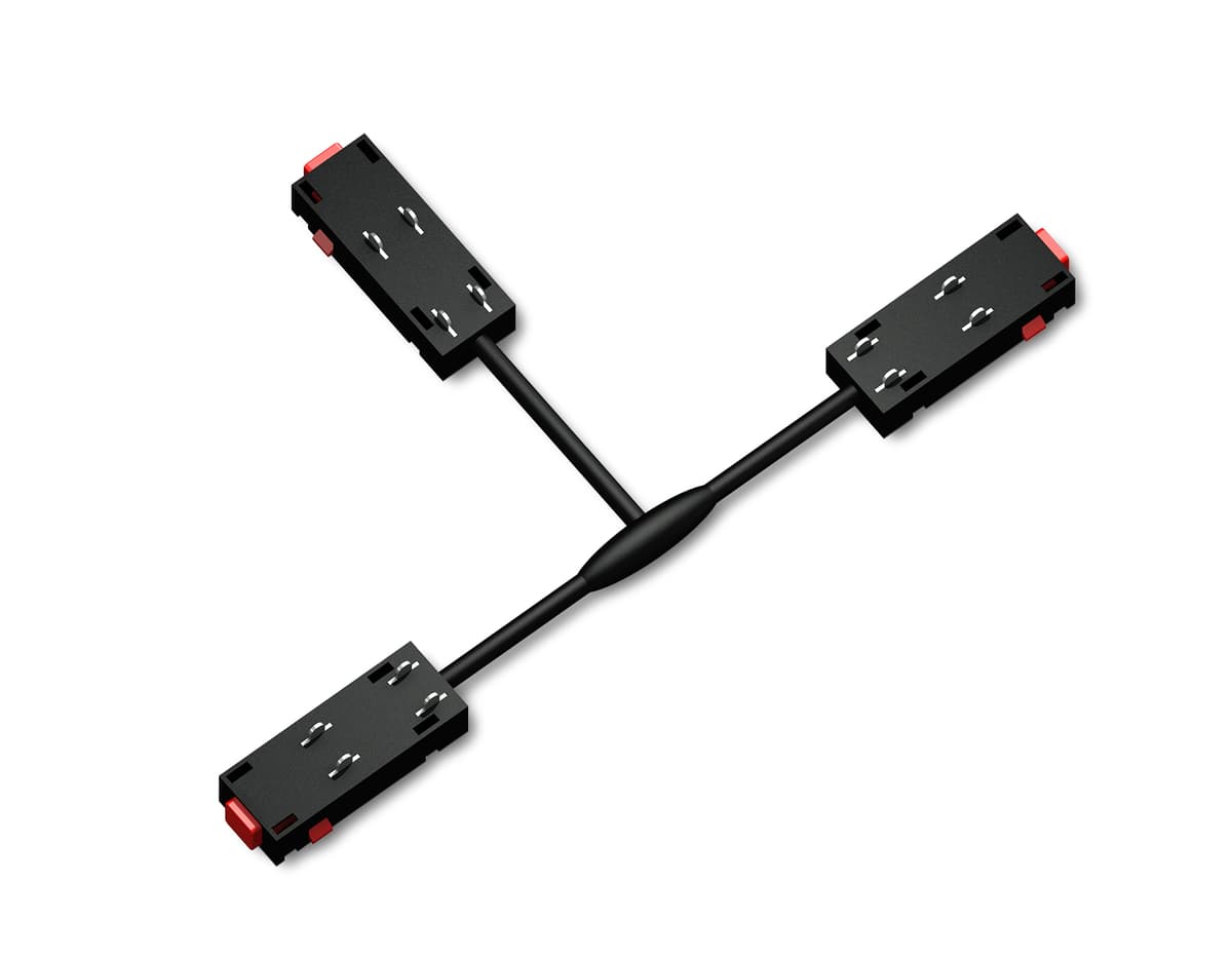 GL1114 BK черный коннектор питания T-образный для шинопровода Magnetic 220V 250*150*18