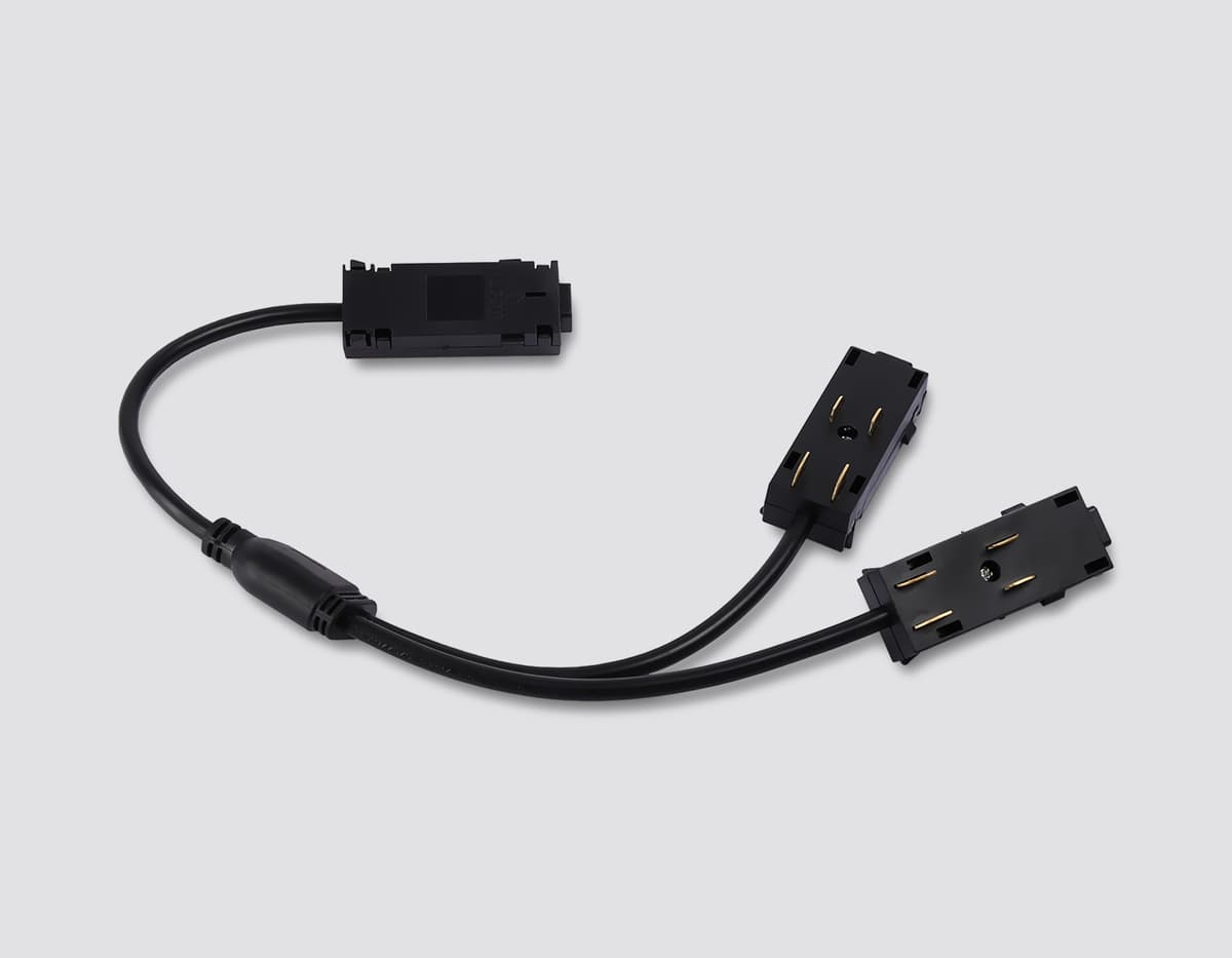 GL1114 BK черный коннектор питания T-образный для шинопровода Magnetic 220V 250*150*18