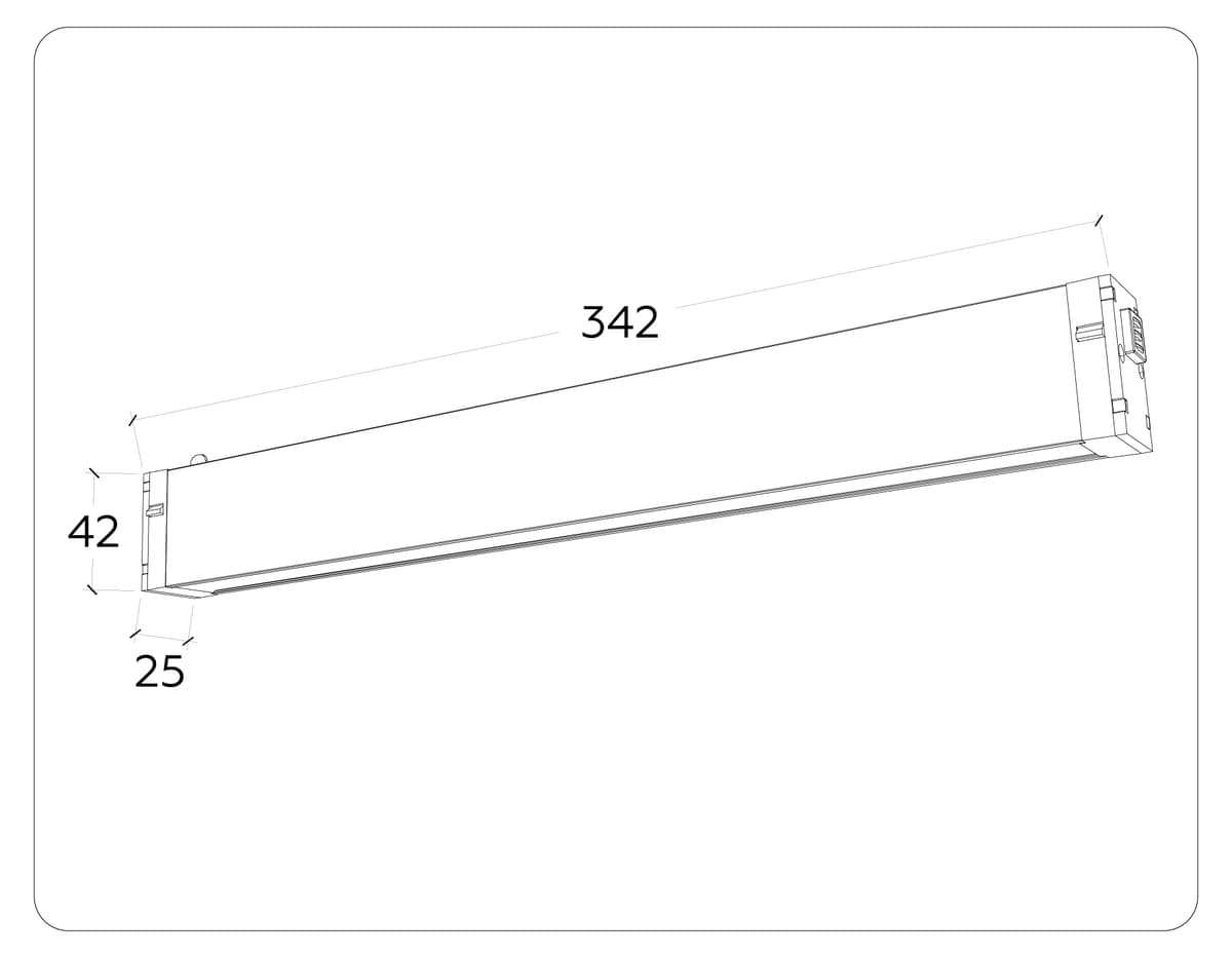 GL1272 BK черный IP20 15W 3000K-6400K 220V 120° 342*25*42 (Без ПДУ)
