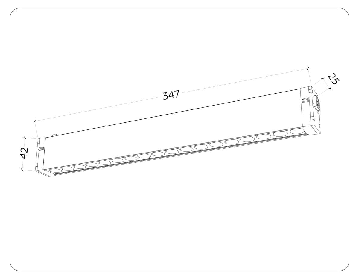 GL1312 BK черный IP20 15W 3000K-6400K 220V 24° 342*25*42 (Без ПДУ)