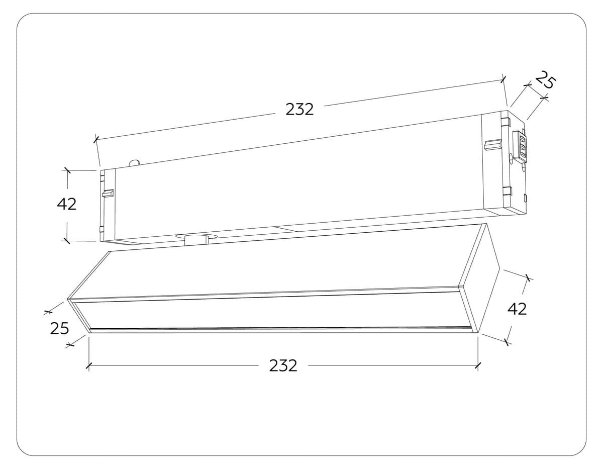 GL1322 BK черный IP20 12W 3000K-6400K 220V 120° 232*25*112 (Без ПДУ)