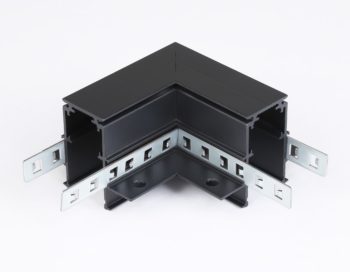 GL3354 BK черный коннектор угловой встраиваемый 85*85*H46.8