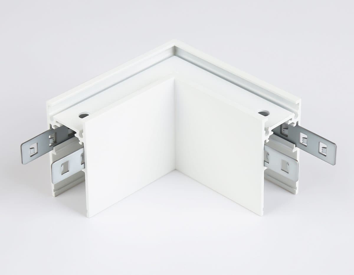 GL3369 WH белый коннектор угловой для накладного шинопровода 85*85*H53.7