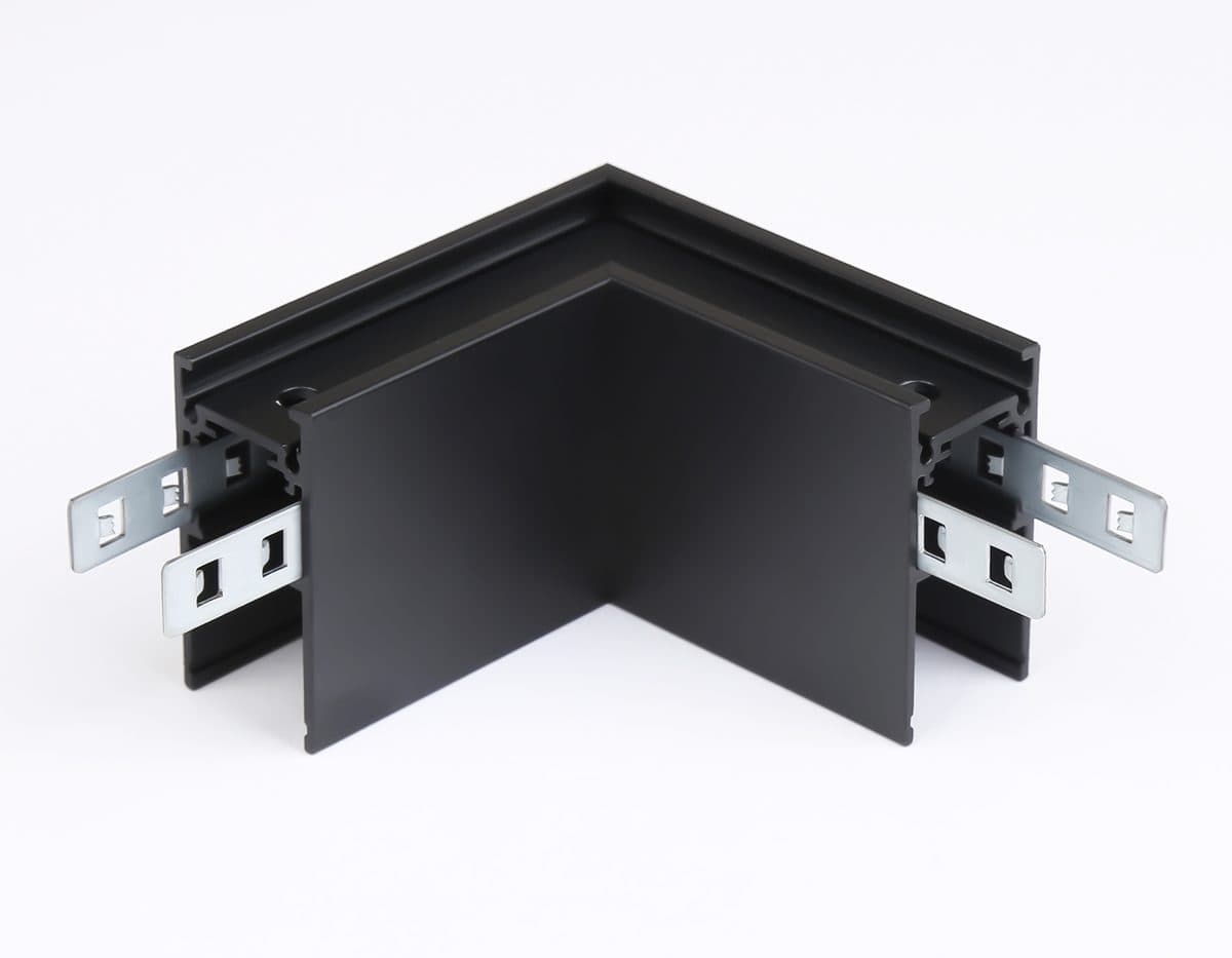 GL3372 BK черный коннектор угловой для накладного шинопровода 85*85*H53.7