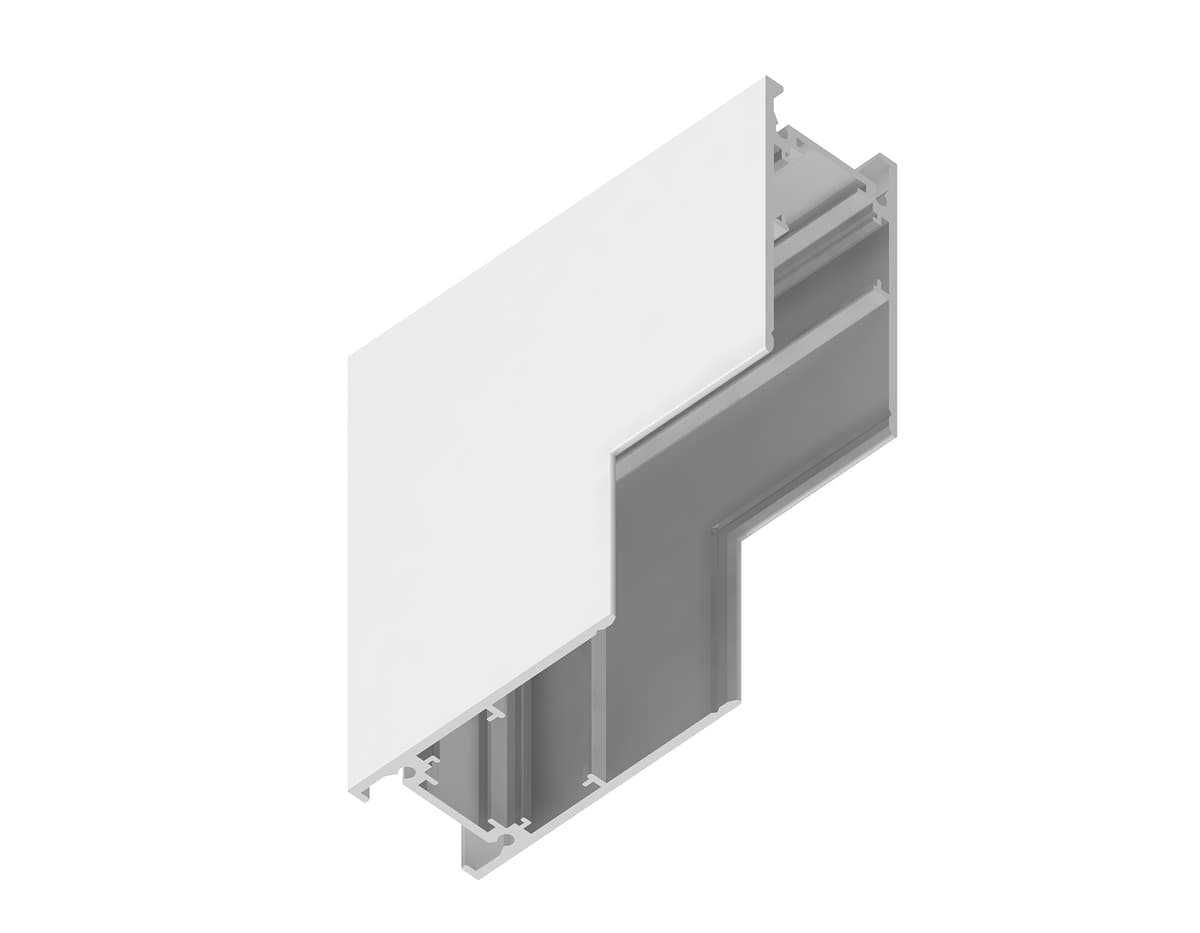 GL3377 WH белый коннектор угловой внутренний для накладного шинопровода 85*85*H26.9