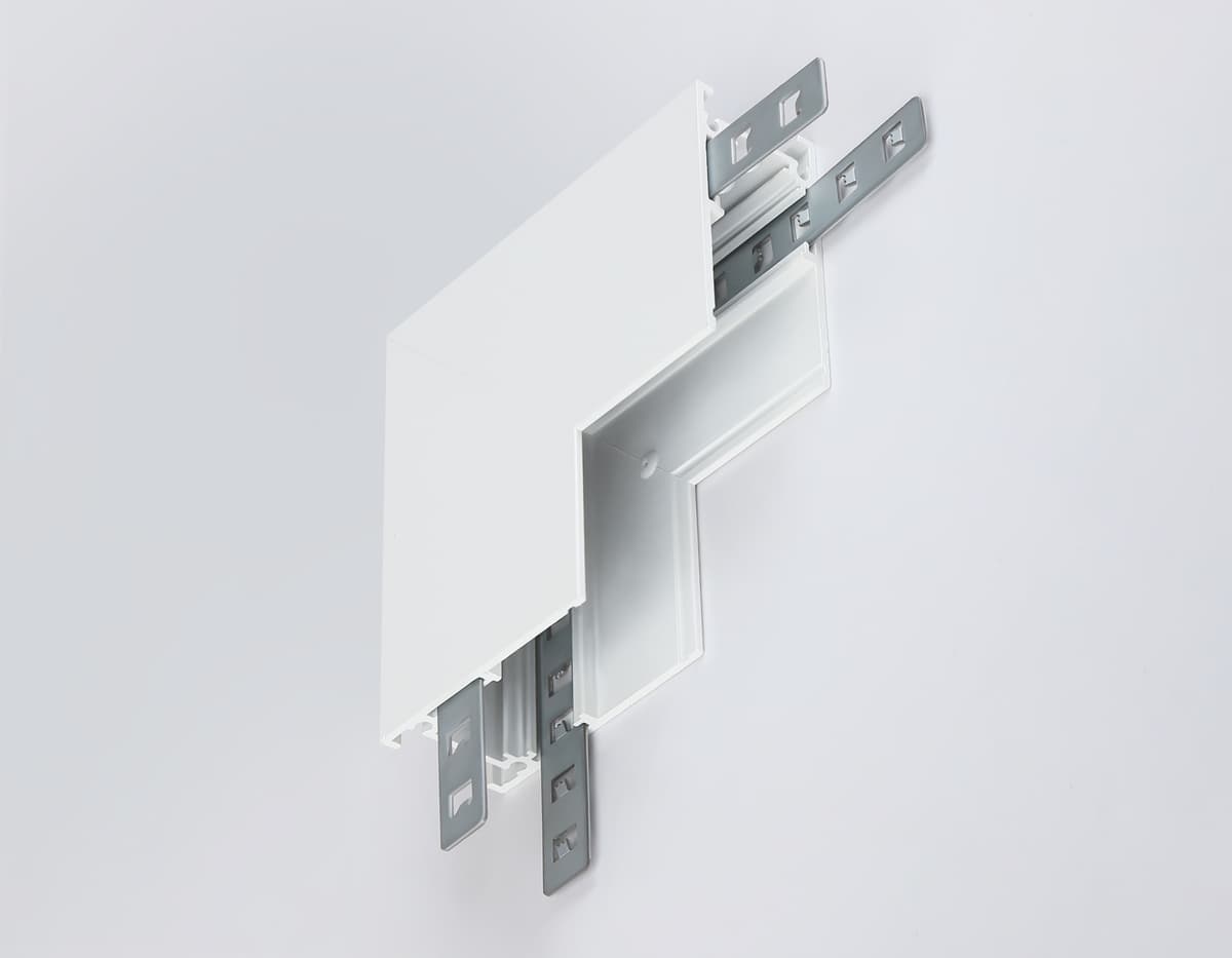 GL3377 WH белый коннектор угловой внутренний для накладного шинопровода 85*85*H26.9